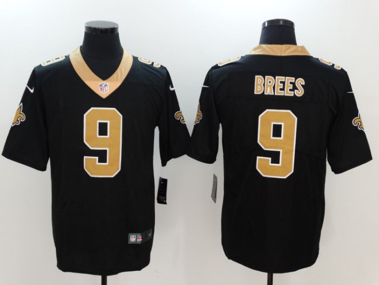 Men New Orleans Saints 9 Brees Black Nike Vapor Untouchable Limited NFL Jerseys